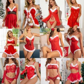 Christmas Women's Sexy Lingerie Nightwear Fancy Dress Underwear Outfit Sleepwear