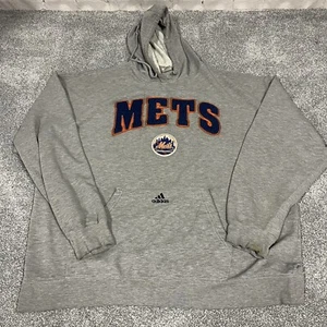 VTG Adidas Hoodie Mens 2XL Embroidered Center New York Mets Sweatshirt - Picture 1 of 10