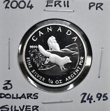 Arctic Fox - 2004 Canada $3 Fine Silver Coin - 1/4oz.
