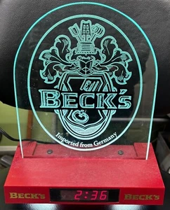 WOW!!! BECKS BEER - RELOJ DIGITAL ILUMINADO VINTAGE - Imagen 1 de 14