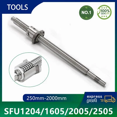 MARKENLOS SFU1605/1604/1610 /1204/2005/2505 Kugelumlaufspindel 250-2000mm C7 Spindelmutter
