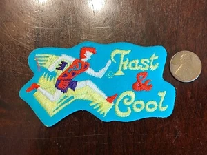 Vintage Voyager Retro Fast & Cool Running embroidered patch Iron-on or sew NEW - Picture 1 of 3