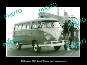 OLD 8x6 HISTORIC PHOTO OF 1965 VOLKSWAGEN KOMBI DELUXE LAUNCH PRESS PHOTO 1