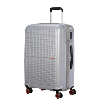 American Tourister Geopop - Spinner 67 Tsa Argento - Valigie Trolley Medio - Immagine 1 di 2