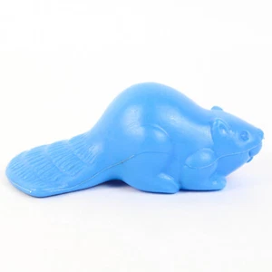 Vintage 1984 Gerber Products Blue Plastic Beaver Toy - Picture 1 of 5