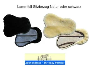 NEU Lammfell Sattelbezug Sattelschoner schwarz od. weiß für engl. Sattel - Bild 1 von 1