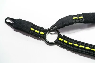 Pistola Paracord Rifle Eslinga HK Clip Estilo 2pt o 3pt - NEGRO HI VIZ LIMA Foto 1 de 4