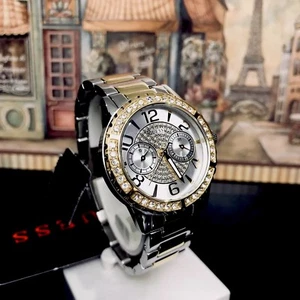 AUTHENTIC GUESS LADIES' SASSY WATCH TWO TONE RRP:$379 U0705L4 Brand New - Foto 1 di 10