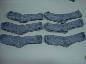 NWOT Women's Merino Wool Blend Ribbed Socks Shoe Size 6-9 Blue 6 Pair - Picture 1 of 2