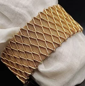 Grosse Germany 1958 Gold Plated Heavy Mesh Bracelet - Picture 1 of 8
