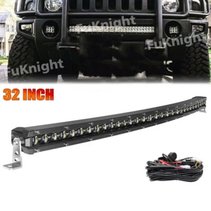 For 2006-2010 Hummer H3 Bumper 32" Wide View Curved LED Light Bar Switch Wire - Picture 1 of 13