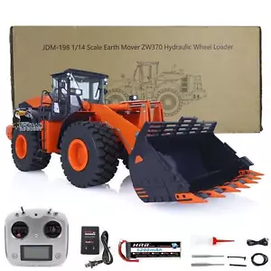 US Stock 1/14 Scale RC RTR Hydraulic Loader ZW370 JDM-198 Sound Light I6S Radio - Picture 1 of 12