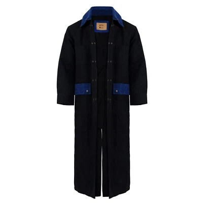 Resistance Western Long Old Cowboy Canvas Jacket - Rangewear Canvas Duster Coat - Image 1 of 4