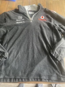 McLaren Mercedes Fleece Pullover 1/4 Zip Men’s 2XL Black Vodafone Hugo Boss - Picture 1 of 13