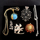 5 Piece Pendant Lot And 2 Chains - 175