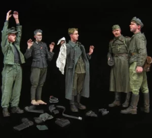 1/35 Resin Figure Model Kit Surrender Soldiers 5 Figures Unassembled Unpainted - Picture 1 of 2