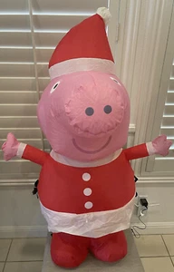 Gemmy 3.5' Airblown Peppa Pig en traje de Santa iluminado Navidad inflable - Imagen 1 de 4