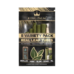 King Palm Variety Pack I 5 Leaf Rolls I Natural Blunt Wrap - verschiedene Größen - Bild 1 von 4