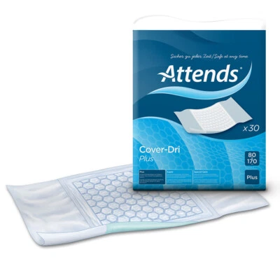 Attends Cover Dri Plus Disposable Incontinence Bed Pads 80 x 170cm Pack of 30