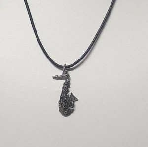 Saxaphone Necklace on cord or chain PC362 - Picture 1 of 5