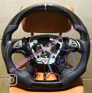 Steering Wheel FOR INFINITI M35 M37 M56 Q70 11-19 YEARS W/WHITE LINE - Picture 1 of 4