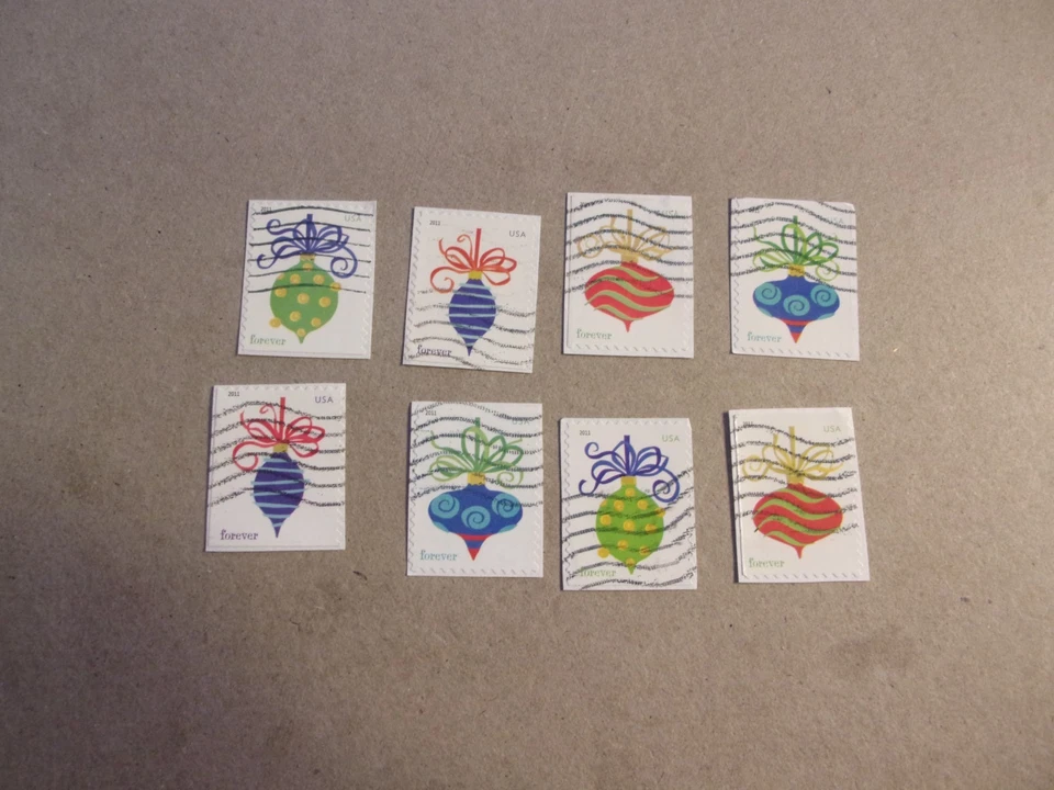 USA Used, 2011Issue Xmas Ornaments, (8 Stamps total), Different USPs Locations, - Image 1 of 1