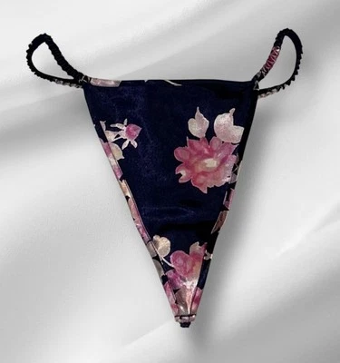 Fredericks of Hollywood  Shiny Slippery Satin String Bikini  Panties M NOS - Image 1 of 4