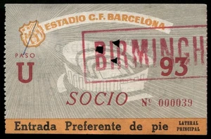 Ticket 1960 FC Barcelona vs. Birmingham City Inter Cities Fairs Cup Final 38049 - Picture 1 of 2