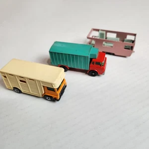 Vintage Matchbox Lesney Lot - Trailer Caravan - Horse Box - Refrigerator Truck - Picture 1 of 19