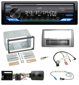 JVC Bluetooth DAB USB Lenkrad Autoradio für Peugeot 308 07-09 silber - Bild 1 von 12
