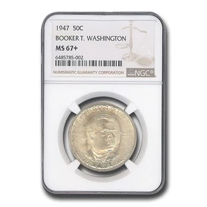 1947 Booker T. Washington Half Dollar MS-67+ NGC - Picture 1 of 3