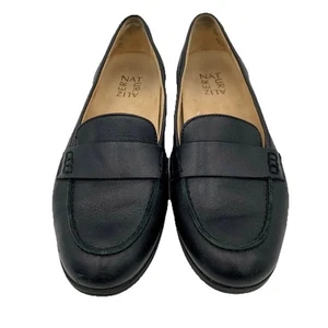 Zapatos Mocasines Naturalizer Milo Cuero Negro Sin Cordones Mujer 7.5M Minimalistas Usados en Excelente Condición - Imagen 1 de 11