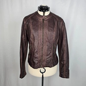 Giacca biker Maurices donna XL marrone ecopelle zip - Foto 1 di 18