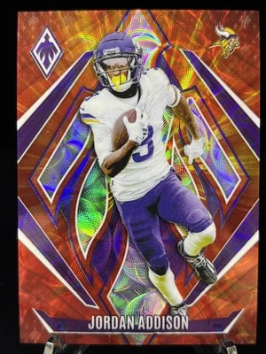 Jordan Addison 2024 Panini Phoenix Fireburst Prizm /350 #84 Minnesota Vikings - Image 1 of 3