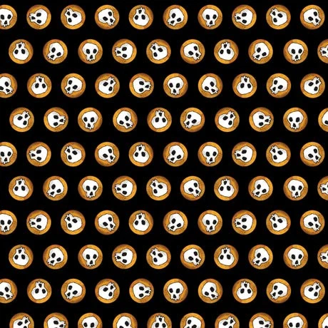 Skulls 44" fabric by Quilting Treasures, 27774-J, Steampunk, Desiree’s Designs - Image 1 of 1