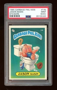 1985 Garbage Pail Kids #14b Jason Basin Matte back Series 1 OS1 PSA 9 (OC) - Picture 1 of 2