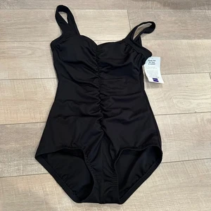 LECOVE DAMEN SCHWARZ EINTEILER BADEANZUG BADEN NEU GRÖSSE 14 - Bild 1 von 7