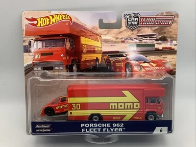 Hot Wheels Premium Car Culture Team Transport #6 Porsche 962 Fleet Flyer - Image 1 of 4
