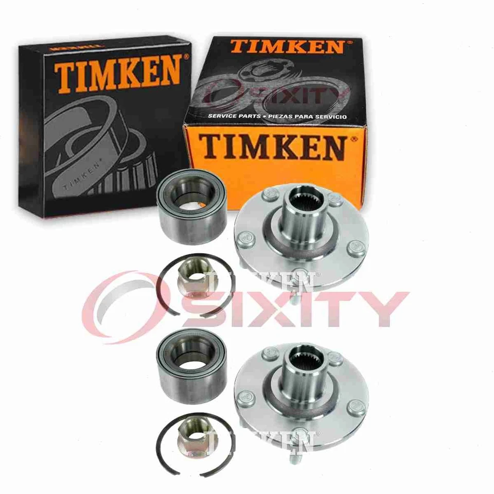 Conjunto de buje de cojinete de rueda delantera Timken de 2 piezas para Nissan Máxima oe 2000-2008 Foto 1 de 4