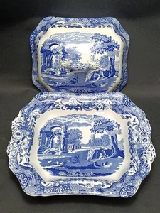 Spode Blue Italian Covered Vegetable Dish Excellent Condition VGC Vintage - Picture 1 of 15