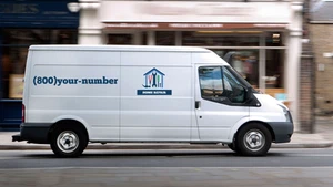 Van Sides 6 FT x 2.5 FT Custom Sticker Adhesive Vinyl - Picture 1 of 2
