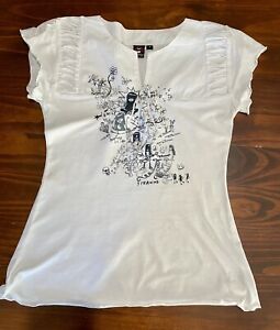 Retro Emily The Strange Women’s T-Shirt White Size M 2004