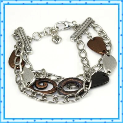 Брайтон МЕЛАНЖ смешанные металлы серебро пистолет металлический старинный медный браслет  - Изображение 1 из 3