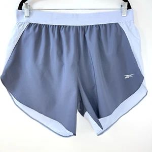 Reebok Women’s XL 2-in-1 Blue Running Shorts Built-In Brief Lightweight NWT - Picture 1 of 12