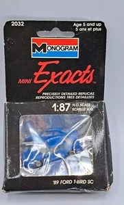 Monogram 89 Ford T-bird SC Blue Mini Exacts 1/87 HO scale 2032 - Picture 1 of 4