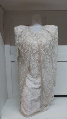 Vestido y blazer vintage Scala con cuentas talla mediana madre de la novia Foto 1 de 4