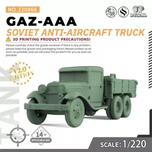 SSMODEL V2.0 1/220 Z Scale Military Model Kit Soviet GAZ-AAA Anti-Aircraft Truck - Picture 1 of 8