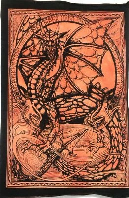 Indian Mandala Wall Hanging Mandala Hippie Dragon Mat Yoga Bohemian Poster Art - Image 1 of 3