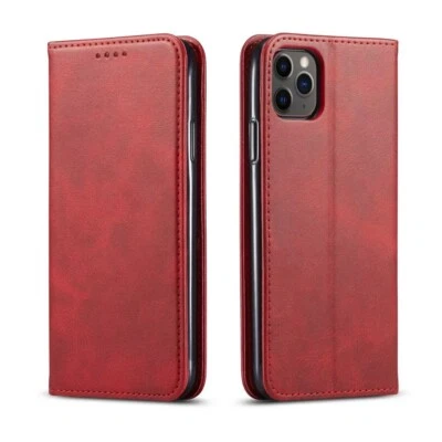For iPhone 17 16 15 14 13 12 Plus Pro Max Air Leather Magnetic Flip Wallet Case - Image 1 of 4