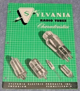DE COLECCIÓN 1951 ~ CARACTERÍSTICAS DE TUBOS DE RADIO SYLVANIA ~ DIAGRAMAS Y ESPECIFICACIONES - Imagen 1 de 2